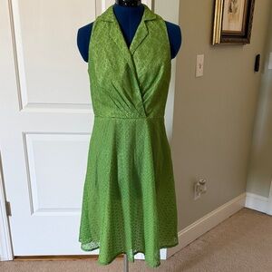 Kasper Vibrant Green Backless Dress